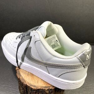 Nike Court Vision Low Women’s Sneakers Grey Silver Shoe Size- 6